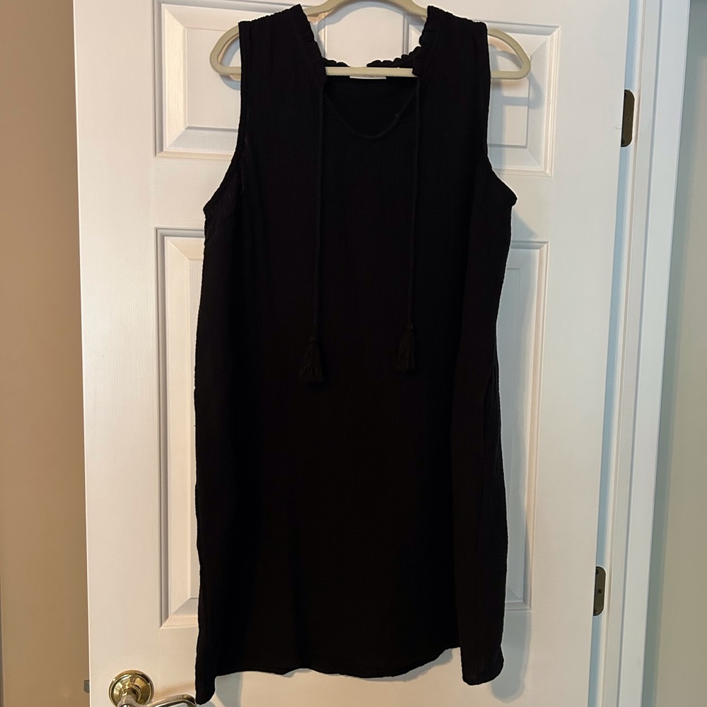 Lightweight  NEW Cotton Gauze Tassel Sleeveless Dress size L
